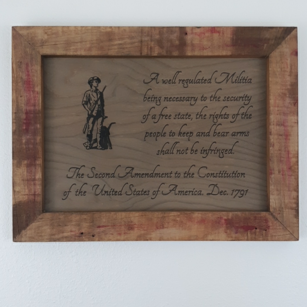 Handcrafted Patriotic Framed Plaque